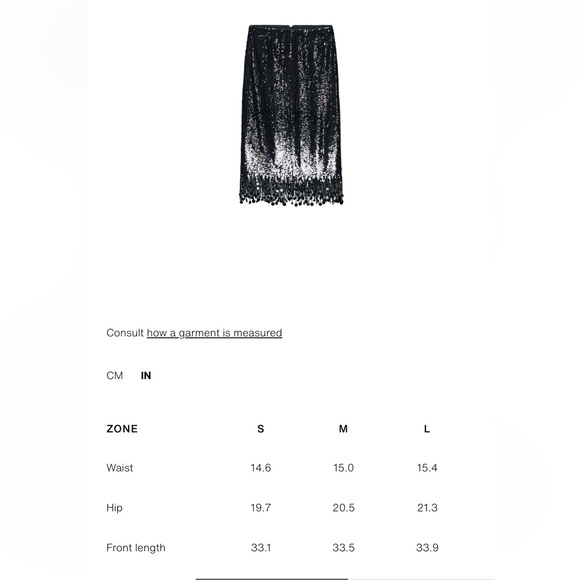 ZARA SEQUIN LONG SKIRT - Picture 14 of 14